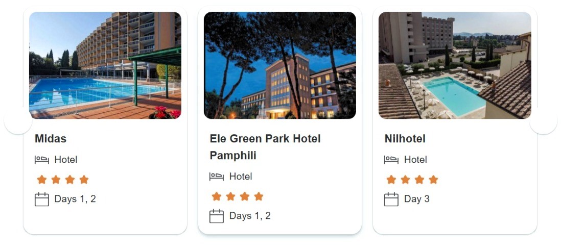 Classical Italy Tour Accommodation