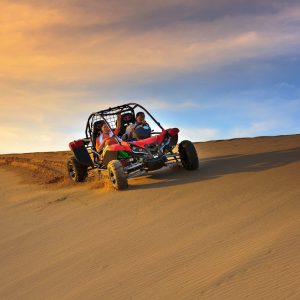 Dubai Desert Safari Dune Buggy with Camel Ride & Sandboarding