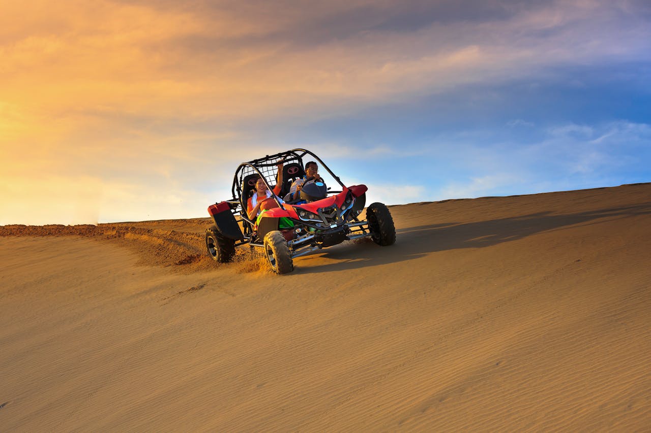 Dubai Desert Safari Dune Buggy with Camel Ride & Sandboarding