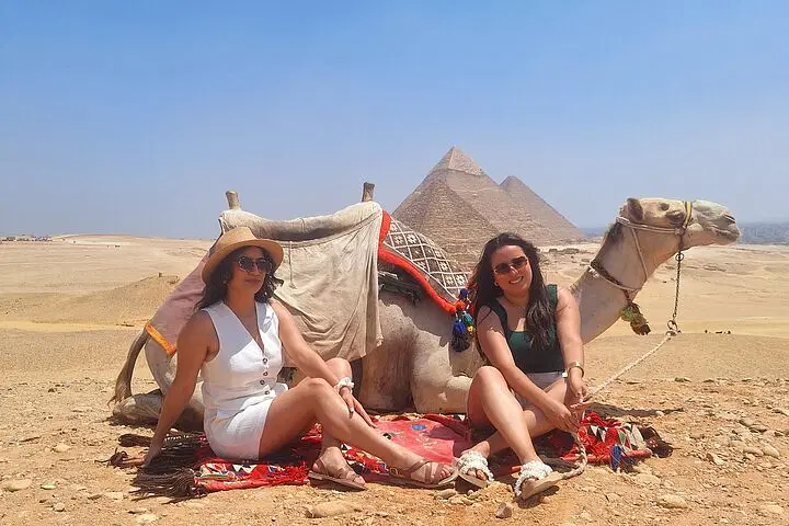 Private Tour of Giza Pyramids, Egyptian Museum, Bazaar & Camel Ride