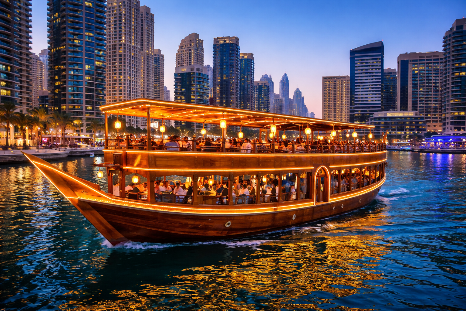 Dubai Dhow Cruise Dinner with Live Entertainment