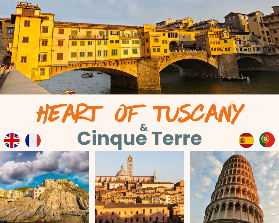 Florence: The Heart of Tuscany & Cinque Terre | Independent Tour with Shared Excursions 2026 | 8days/7nights