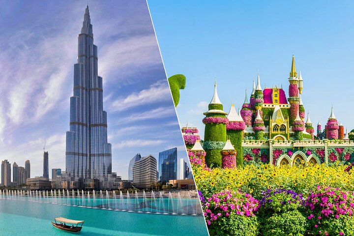 Dubai Combo: Burj Khalifa at the top & Miracle Garden Tickets
