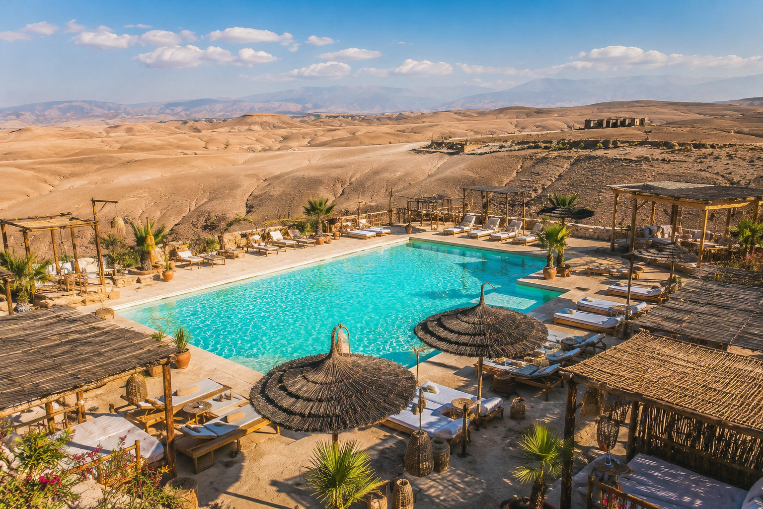 Agafay Desert Pool Day with Moroccan Lunch & Transfers from Marrakech