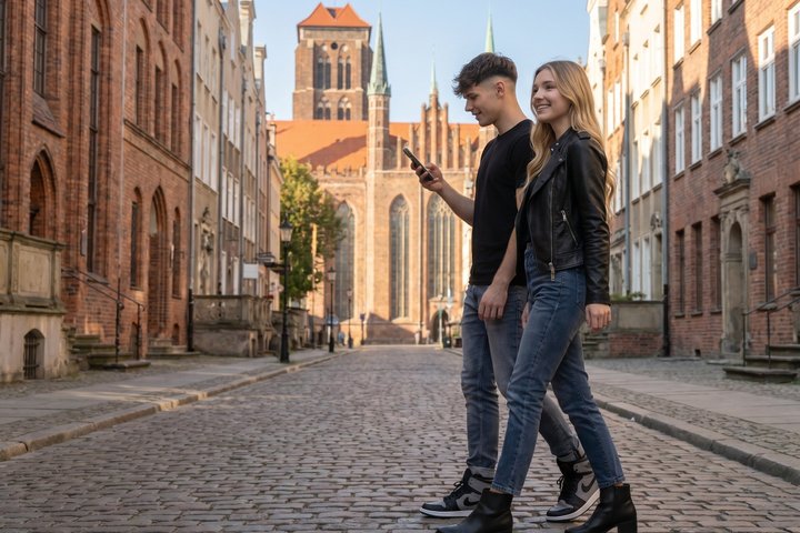 Gdańsk Golden Age GPS App Walking Tour Mobile Game