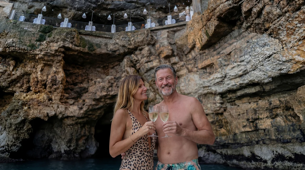 Monopoli & Polignano: 2H Private Boat Tour of the Caves with Aperitif