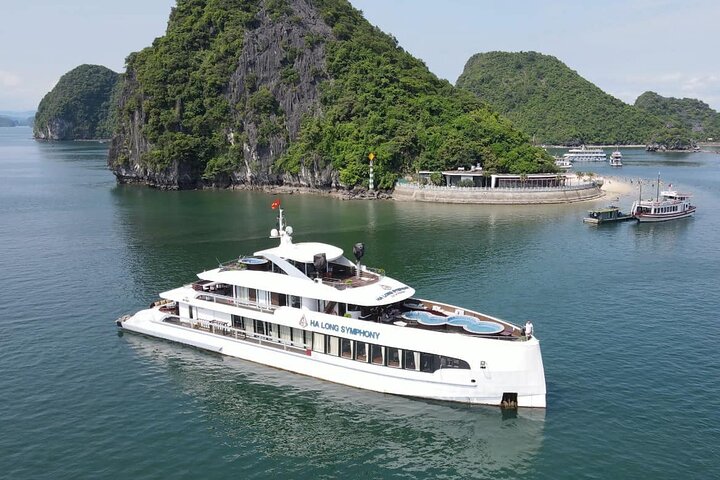 Symphony 5 Star Cruise Halong Bay Day Tour Pickup from Halong