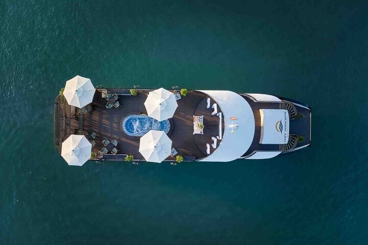 5-Star Cozy Bay Halong Day Cruise, Buffet, Cave, Kayak, Swimming 5-Star Cozy Bay Halong Day Cruise, Buffet, Cave, Kayak, Swimming