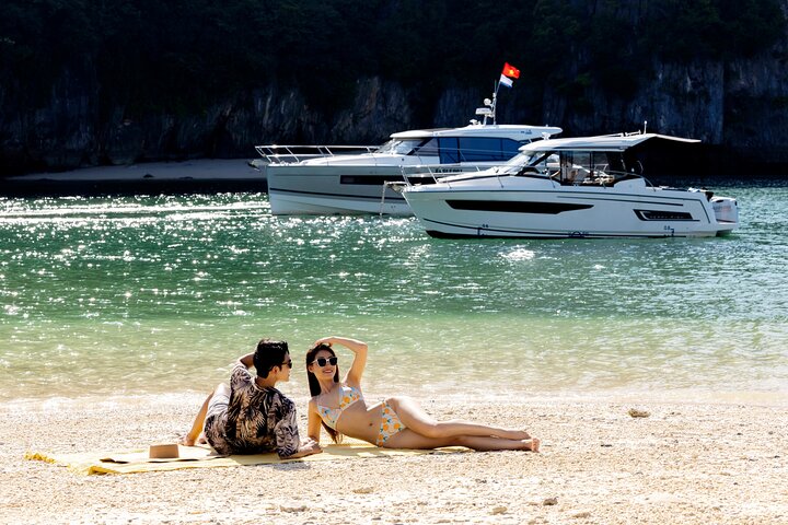Ha Long Bay Luxury Private Yacht: Sunset, Kayaking, and Swimming