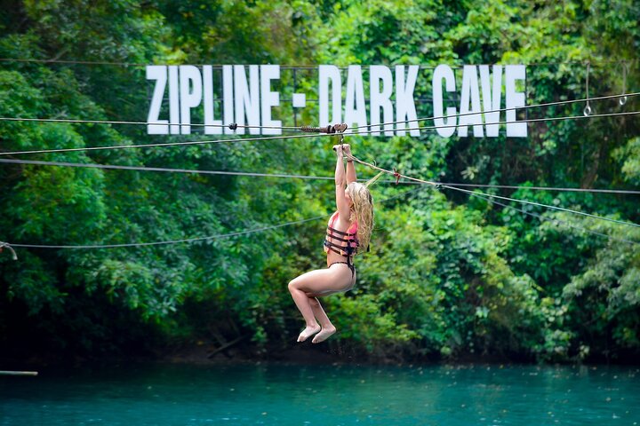 Zipline Dark cave & Paradise cave: Full-day Exploration