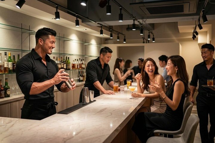 Muscle Bar Kyoto Entrance Fee & Reservation with Macho Men