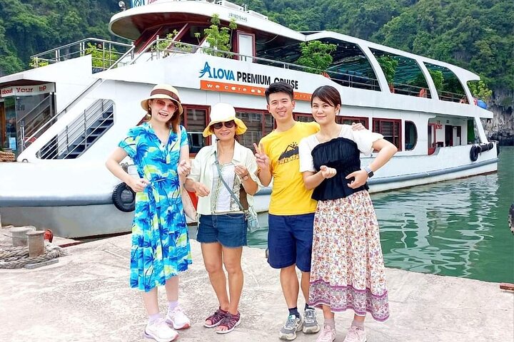 Alova Cruise Premium Day Tour with Pickup from Halong Bay