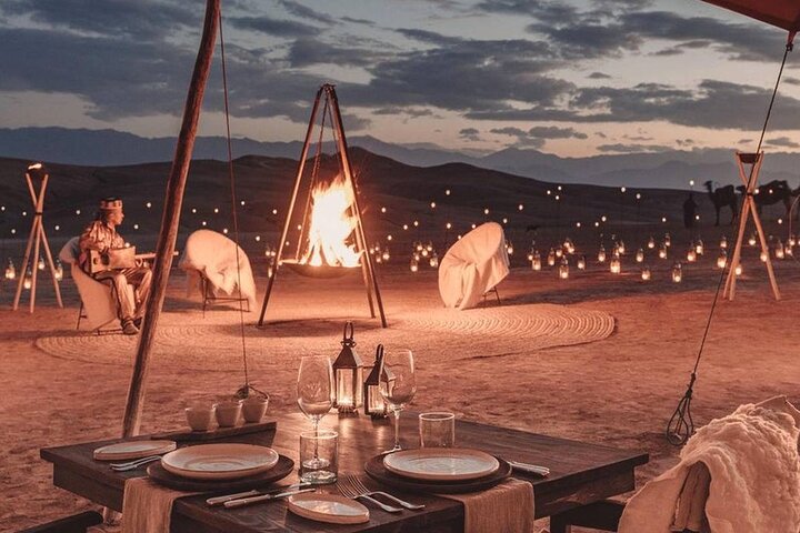 Agafay Desert Dinner Experience with Buggy or Camel Ride