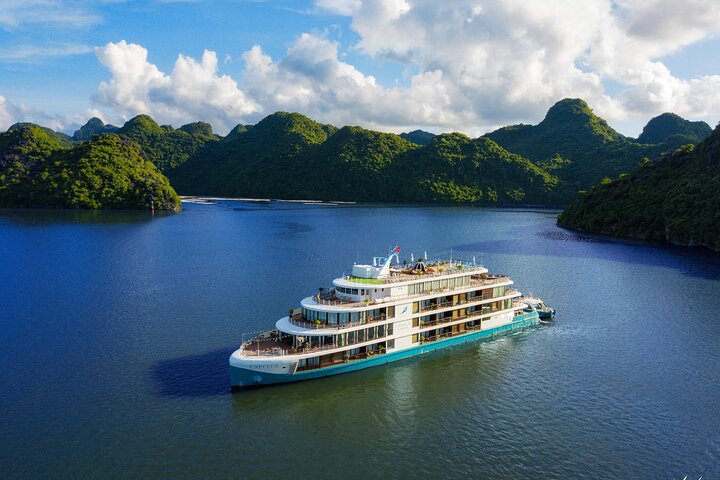 Capella Luxury Cruise Halong Bay and Lan Ha Bay 2 Days 1 Night Capella Luxury Cruise Halong Bay and Lan Ha Bay 2 Days 1 Night