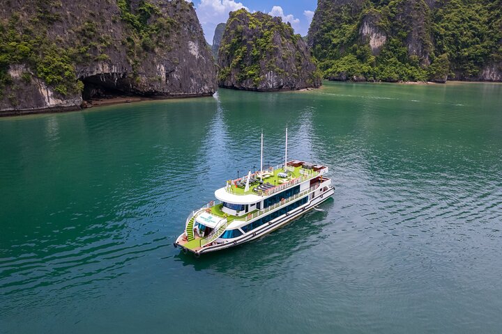 Heritage Luxury Day Cruise 6 Hours Explore Halong Bay FROM Harbor Heritage Luxury Day Cruise 6 Hours Explore Halong Bay FROM Harbor