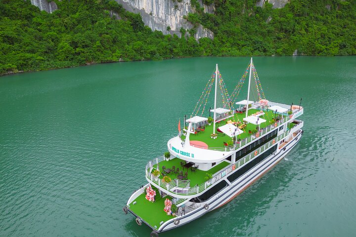 Halong Bay Luxury Party Day Cruise with Kayaking and Buffet Lunch Halong Bay Luxury Party Day Cruise with Kayaking and Buffet Lunch