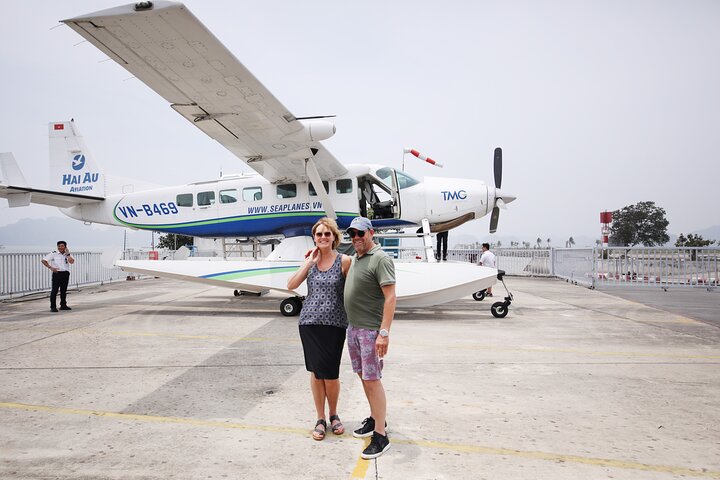 Halong Bay Day Tour with Scenic Seaplane and Cruise with pickup