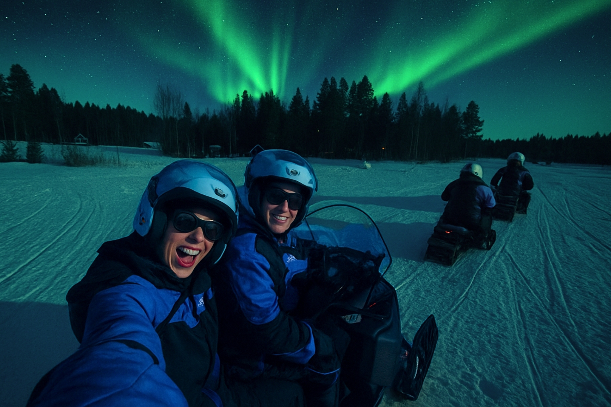 Rovaniemi: Snowmobile Evening Safari & Northern Lights Opportunity – Small Group