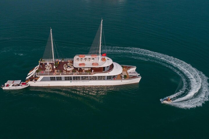 From Hanoi Luxury Catamaran Day Cruise Visit Lan Ha Bay Kayaking