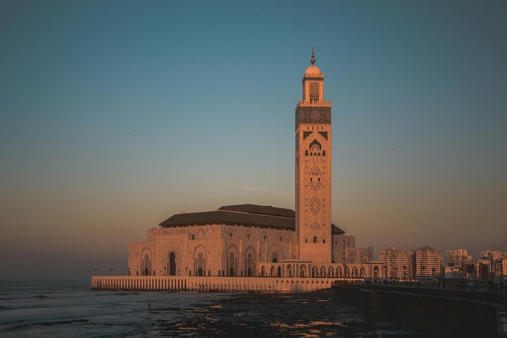 Visit at dawn to one of the largest mosques in the world