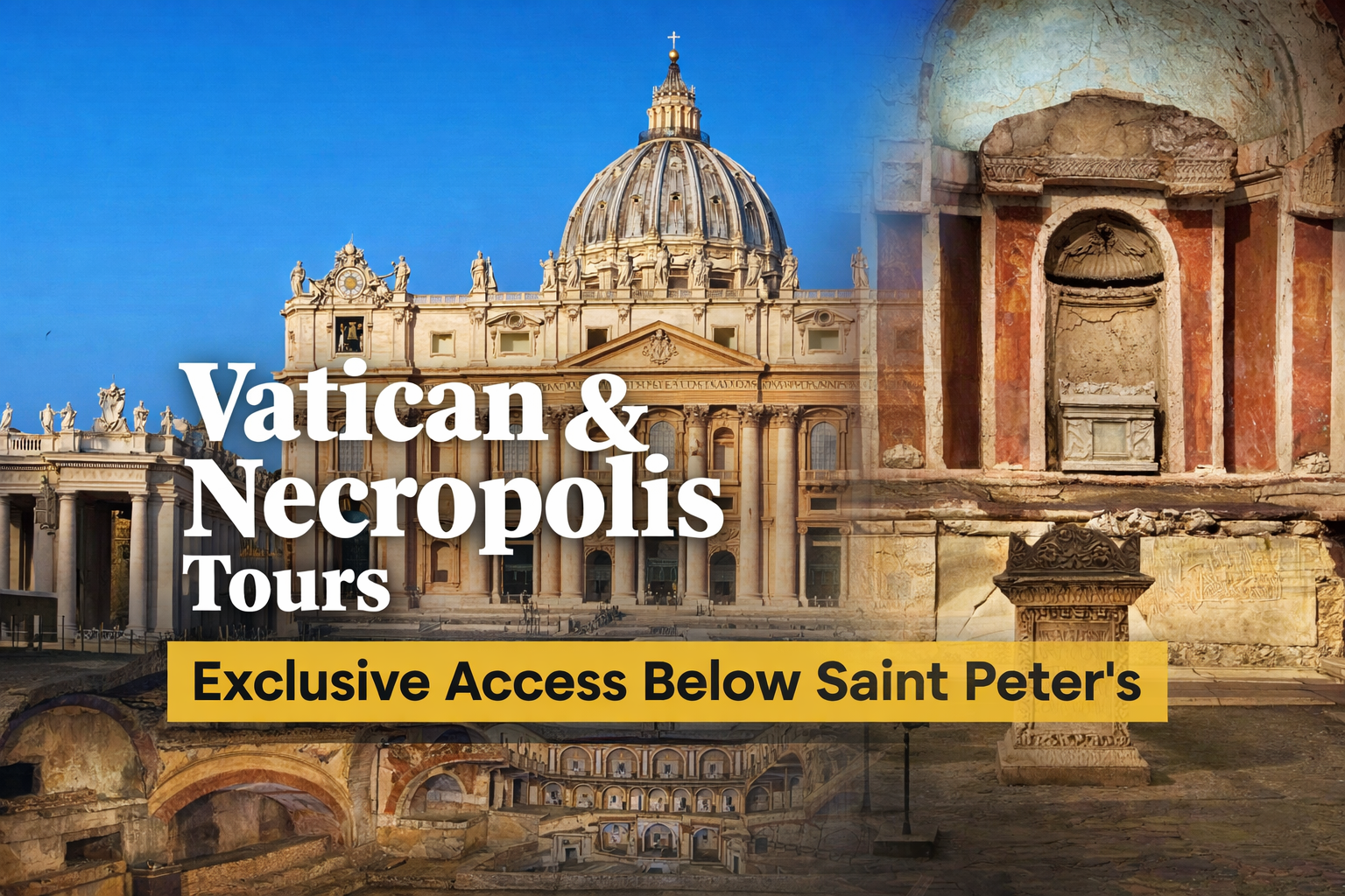 Vatican Scavi Tour – Vatican Necropolis, Dome and St. Peter’s Basilica Tour Vatican Scavi Tour – Vatican Necropolis, Dome and St. Peter’s Basilica Tour
