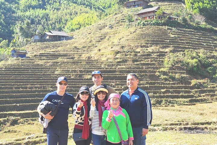 1 Day Trekking Tour through Rice Terraced Fields from Sapa Town