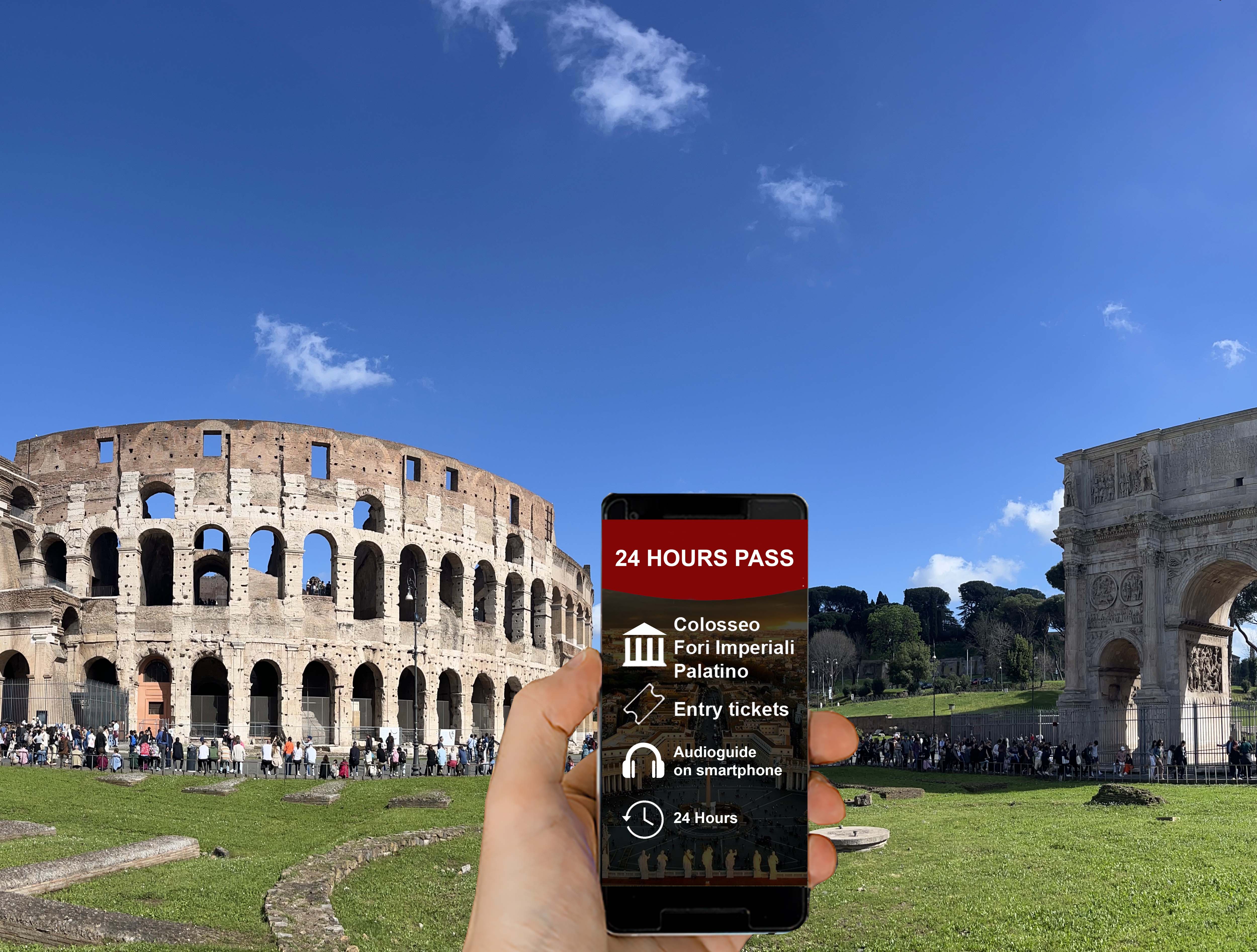 Roma: Colosseum, Forum, Palatine Entrance & immersive 3D digital audio guide Roma: Colosseum, Forum, Palatine Entrance & immersive 3D digital audio guide