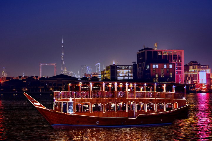 Dubai Creek Dhow cruise Dinner with transfers Dubai Creek Dhow cruise Dinner with transfers
