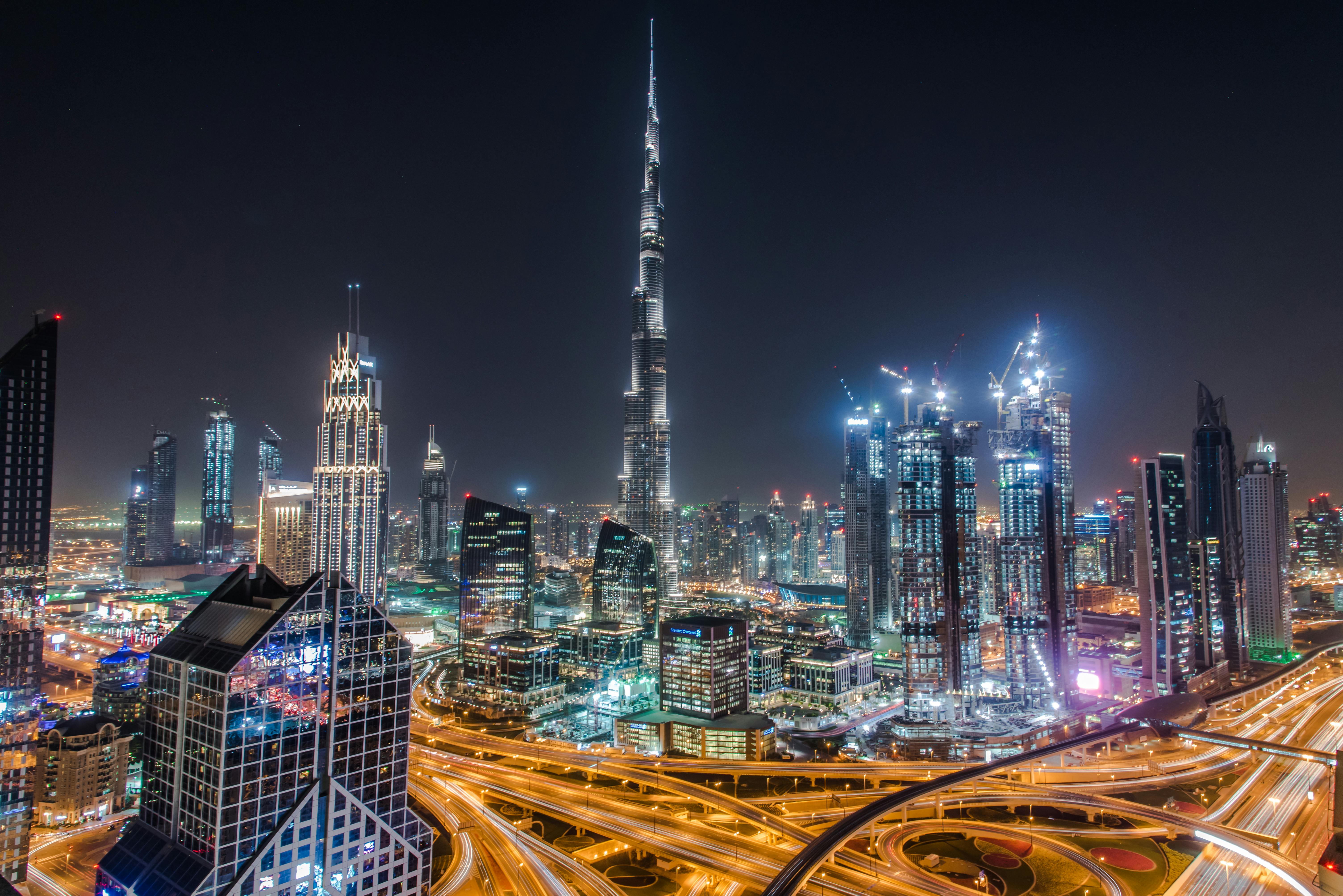 Dubai by Night with Burj Khalifa Entrance Tickets
