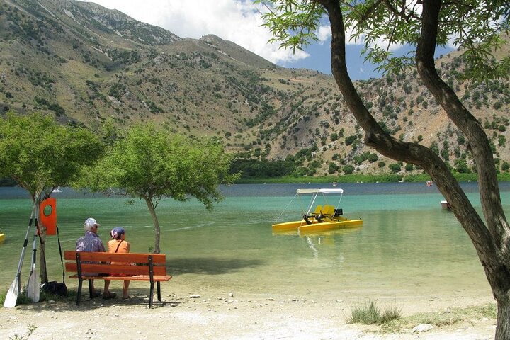 Lake Kournas Pedal Boat Tour with Transfer From Rethymno