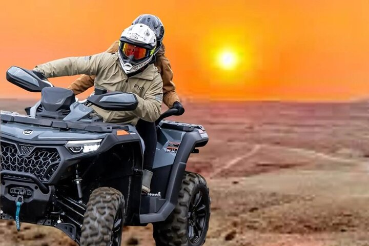 Marrakech Sunset Quad Bike in Agafay Desert+Camel Ride,Dinner,