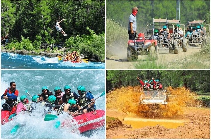 Super Combo 4-in-1:Buggy, Zipline, Jeep Safari,Rafting from Kemer