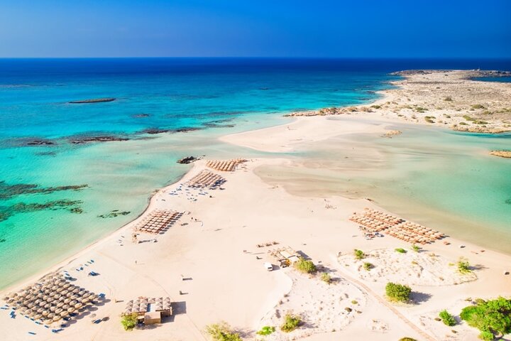 From Chania: Elafonisi & Elos Village + Free Beach Umbrella