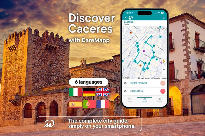 TOP Cáceres : Private Guided Tour with your mobile