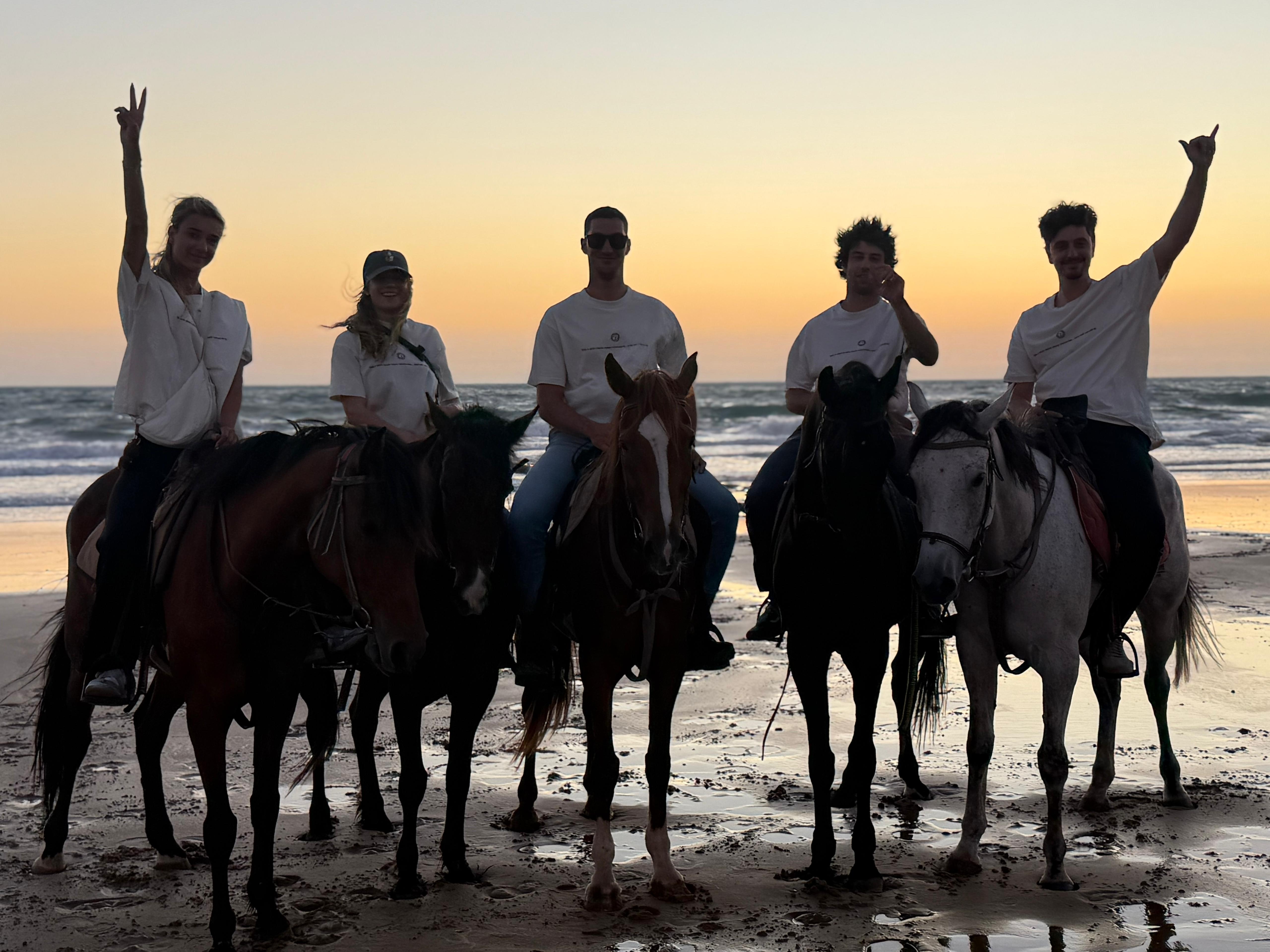 Sunset horse riding in Tamraghte banana beach